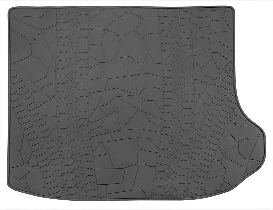 Cargo Liners Custom Fit for Jeep Grand Cherokee 2022-2025 2026 (NOT for Grand Cherokee L or WK) Trunk Mats Full Black Rubber for All Weather Heavy Duty Odorless