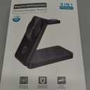 Wireless Charger for Apple Charging Station, Dual MagSafe Charger for iPhone 17/17 Pro/17 Pro/iPhone 16 Pro Max//AirPods, 3 in 1 Foldable iPhone Charging Station, Watch Charger for Apple iWatch Series