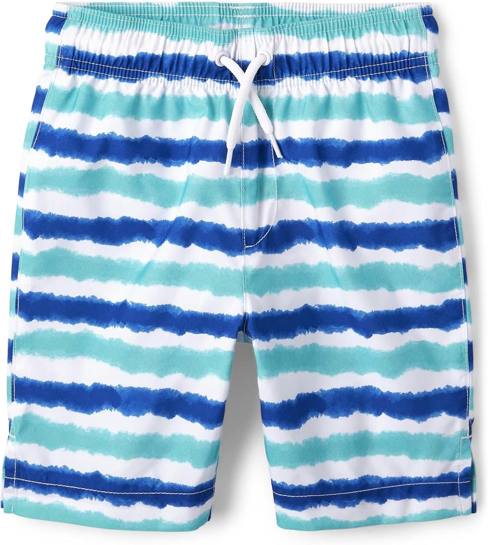 The Children's Place Boys Swim Trunks (XX-Large, Blue Stripe)