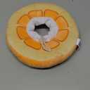 ANWA Adjustable Cat Cone Collar Soft, Cute Cat Donut Collar After Surgery, Kitten Recovery Cones to Stop Licking (Small, Orange)