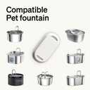 PETLIBRO 8 Packs Replacement Filters for Stainless Steel Cat Water Fountain PLWF003 & PLWF006, 4 Months Set of Replacement Filters fot Pet Water Fountain Stainless Steel