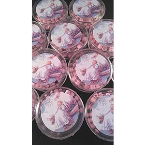 YRP 12 pcs New Pink Scented Wooden Rosaries Baby Baptism Party Favors Recuerdos Rosario