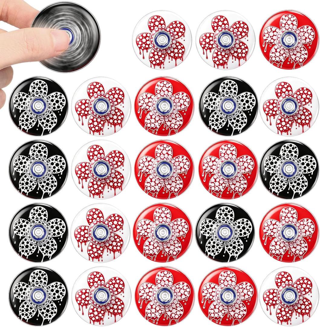 24 Pack Strange Fidget Spinners Bulk Mini Fidget Spinner Toys Retro Strange Party Favors for Birthday Gifts Return Gifts Goodie Bags Stuffers Rewards Prizes