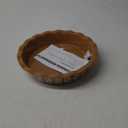 Sweese Porcelain Deep Fluted Pie Dish for Baking - 9 inch Porcelain Pie Plate for Apple, Quiche, Pot Pies, Tart - Leaf - Brown