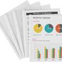 Avery Clear Report Covers with Sliding Bars, White Binding Bars, Holds up to 20 Sheets, 50 Report Covers (47710)