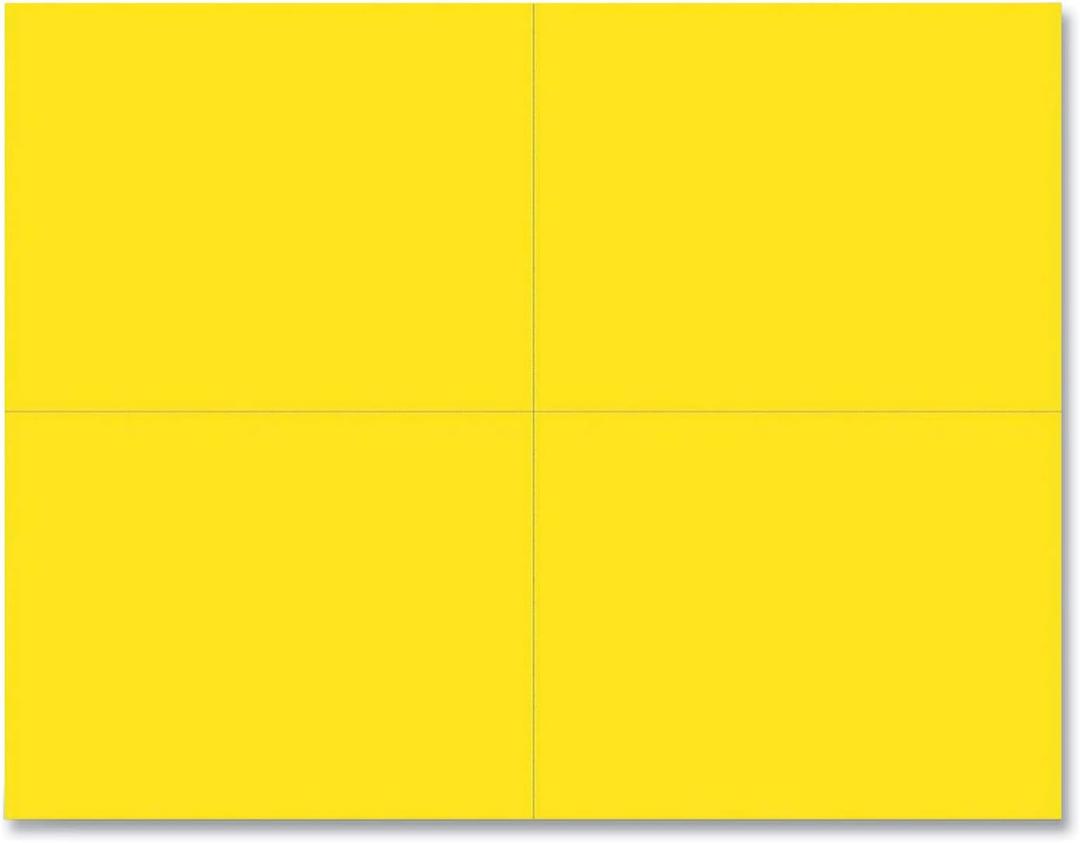 Great Papers! Printable Postcards, Inkjet, Laser, 110 Lb, 5.5 X 4.25, Bright Yellow, 200 Cards, 4 Cards/Sheet, 50 Sheets/Pack