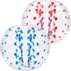 VEVOR Inflatable Bumper Ball 2 Packs; 2FT/3FT/4FT/5FT Body Size Adult Human Bubble Ball, Bumper Bubble Soccer Ball for Teens/Adults, 2 packs