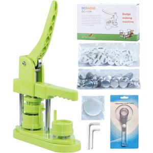 Button Maker Machine, (3rd Gen) Installation-Free 32mm(1.25 in) DIY Pin Button Maker Press Machine Kit, Badge Punch Press Machine with Free 500pcs Button Parts & Pictures & Circle Cutter