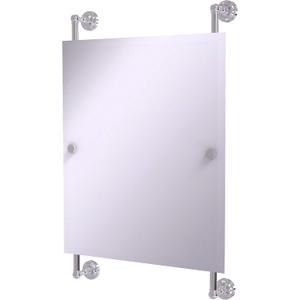 Allied Brass Dottingham Collection Rectangular Frameless Rail Mounted Wall Mirror, Polished Chrome