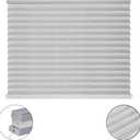 NOVINO RV Blinds for Camper Window,RV Shades Camper Blinds for Travel Trailers, Motorhome Pleated Window Shades-20 W x 24" L,Gray
