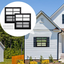 Yuzzy 16" x 16" Shed Windows with Tempered Glass and Fiberglass Screen, 2 Pack Small Sliding Windows for Shed, Chicken Coop, Playhouse, Household, Garage, Barns (Black)