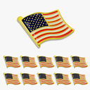 24 Pack American Flag Lapel Enamel Pins Bulk Metal Patriotic US Lapel Pins Badge Souvenir For Hat Bag Men Women Gifts in the USA