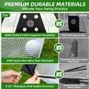 Golf Practice Net, 10 x 7ft 600D Golf Net for Backyard Driving & Chipping Training, Golf Hitting Aid Net with Mat, Target Cloth, 4 Tees, 5 Balls, Carry Bag, Ideal Gift for Men/Enthusiasts