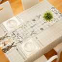Easter Table Runner Bunny Rabbit Design for Spring Holiday Home Decor, Indoor Outdoor Party Table Decoration, 13x72 Inch