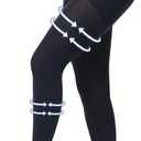 Medical Compression Pantyhose for Women & Men, 20-30mmHg Graduated Support Tights, Opaque Footless High Waist, L