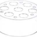 uxcell Acrylic Flower Vase, 6 Inch Round Floral Centerpiece with 7+6 Holes for Dining Table, Round Flower Vase for Centerpieces Weddings Party Home Decor