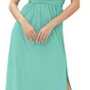 KOH KOH Womens 2025 Long Sleeveless Bridesmaid Cocktail Evening Maxi Dress (Light Mint Green)