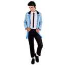 fun shack Men's 50s Sock Hop Costume, 1950s Outfit for Men, Retro 50s Attire, Vintage Dance Costume for Men, Large