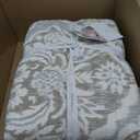 Levtex Home - Becker Taupe Quilt Set - King Quilt and Two King Shams - Ikat - Taupe, Grey and Cream - Quilt (106x92in.) and Shams (20x36in.) - Reversible - Cotton