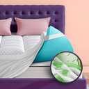 Dual Layer 4 Inch Memory Foam Mattress Topper for Pressure Relief with 4X Support, 2" Pillow Top Full XL Mattress Topper 50% Viscose Made from Bamboo Plus 2" Cooling Gel Memory Foam