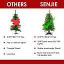 Senjie 3FT Mini Christmas Tree, 160 PVC Branch Tips, Cherry Blossom Pink, Battery Operated