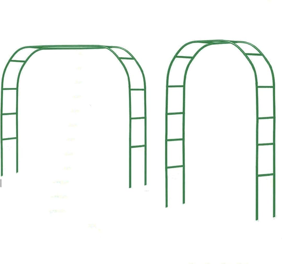 Tytroy Reconfigurable & Easy-to-Assemble Metal Outdoor & Indoor 7'6" Garden or Wedding Arch Arbor for Wedding Bridal Party Elegant Decorations & Garden Climbing Plants Vines (Green 1PC)