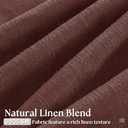 Brown Red Linen Pinch Pleated Curtains 102 Inches Long for Living Room Pleated Drapes Hooks Back Tab Thick Linen Textured Boho Farmhouse Country Terracotta Maroon 102 Inch Curtain for Dining Bedroom