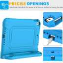 SUPLIK Kids Case for iPad 5th/6th Generation (9.7 inch, 2017/2018), iPad Air 1 & Air 2 & Pro 9.7 Case with Screen Protector, Durable Shockproof Kids Cover with Handle Stand, Blue