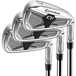 TaylorMade Golf Qi Max Irons Set 4-PW, P (7-Piece Lot) Left-Handed KBS Max 85 MT Steel Regular Flex