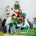 Dingion 15 Inch St. Patrick's Day Decorations St Patricks Day Shamrock Wreath for Front Door Lucky Green Shamrock Wreath Door Swag for Fireplace Mantel Walls Irish Hanging Sign Party Supply