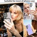 Compatible for Samsung Galaxy S23 Ultra Camera Lens Protector (5-Pack) - Sparkling Glitter Bling, Anti-Scratch Camera Cover with 9H Tempered Glass for Women, Case Friendly, (Black)