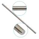 304 Stainless Steel 1/2"-13 Fully Threaded Rod, 4 Pieces 12" Length Long Threaded Rods
