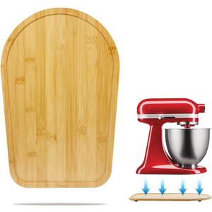 Bamboo Mixer Slider Mat for Tilt Head Kitchen Aid 4.5-5 Qt Stand Mixer, Appliance Sliding Mat for Kitchenaid Artisan 4.5-5 Qt, Kitchen Countertop Storage Accessories Mixer Moving Tray Attachments