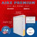 AIRX FILTERS WICKED CLEAN AIR. 20x20x5 Air Filter MERV 8 Compatible with Honeywell FC100A1011 Furnace Filter 2 Pack