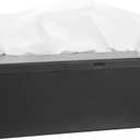Sumnacon Rectangular Tissue Box Cover - Stylish Stainless Steel Tissue Box Holder, Modern Metal Facial Tissue Holder for Dresser Table Night Stand Bathroom Vanity Home Office Bar Decor, Black
