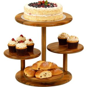 Cupcake Stand, 4 Tier Cupcake Tower Stand for 50 Cupcakes, Wood Cake Stand, Wedding Cake Stands, Cupcake Display Stand, Cup Cake Tower Stand for Birthday Anniversary Party Decoration