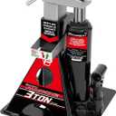 POWERBUILT 3 Ton All-in-One Hydraulic Bottle Jack and Jackstand in One, Compact, Wide Base, 11-21 Inch Range, Eliminates Jackstands, for Trucks, SUVs, RVs, Trailers, ASME, Not for Sedans - 640912