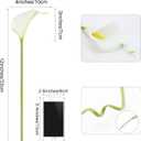 SITUMEIZI 24 PCS White Fake Flowers Artificial Calla Lily Silk Flowers Real Touch for Mother's Day Easter Home Kitchen Decor Wedding Bouquet Office Spring Decoration