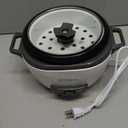 BLACK+DECKER Rice Cooker 6-Cup (Cooked) with Steaming Basket, Removable Non-Stick Bowl, White