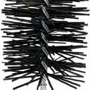 Midwest Hearth Poly Chimney Cleaning Brush, Round Polypropylene Bristles, Galvanized Steel Stem, 1/4" NPSM Fitting for Fiberglass Rod Kits, Made in USA 8-Inch Round