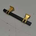 Haliwu 10 Pack Black and Gold Cabinet Pulls, 3 inch Kitchen Cabinet Handles, Square Dresser Drawer Hardware