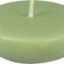 Zest Candle 24-Piece Floating Candles, 2.25-Inch, Sage Green