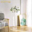 NUPTIO Large Flower Centerpieces for Tables: 17.7 inch Diameter White Artificial Flower Ball Arrangement for Wedding Party Centerpiece - 2 Pcs Fake Floral Rose for Bridal Shower Decorations