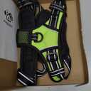 PHOEPET No Pull Dog Harness Medium Reflective Front Clip Vest with Handle,Adjustable 2 Metal Rings 3 Buckles,[Easy to Put on & Take Off](M, Green)