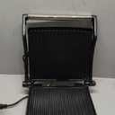 Chefman Panini Press Grill and Gourmet Sandwich Maker Non-Stick Coated Plates, Opens 180 Degrees to Fit Any Type or Size of Food, Stainless Steel Surface and Removable Drip Tray, 4 Slice, Black