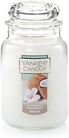 Yankee Candle Coconut Beach Scented Classic 22oz Large Jar Single Wick Candle Over 110 Hours of Burn Time Ideal for Gift-Giving Special Occasions