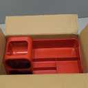 Makeup Organizer with Drawers,Large Capacity Countertop Organizer for Vanity,Bathroom and Bedroom Desk Cosmetics Organizer,Easy To Storage Skincare,Brushes,Lotions,Lipstick (Red and Cream)