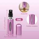 12 PCS Travel Refillable Perfume Atomizer Bottles,5ml Mini Portable Spray Bottles for Travel Accessories,Multicolor Perfume Containers