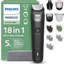 Philips Norelco All-in-One 18-Piece Trimmer 5000 Series - Shaver and Clipper for Face, Hair & Body, Self-sharpening Titanium Coated Blades, 16 Length Settings (0.5-16 mm), Wide Hair Clipper, MG5970/49 (Black)