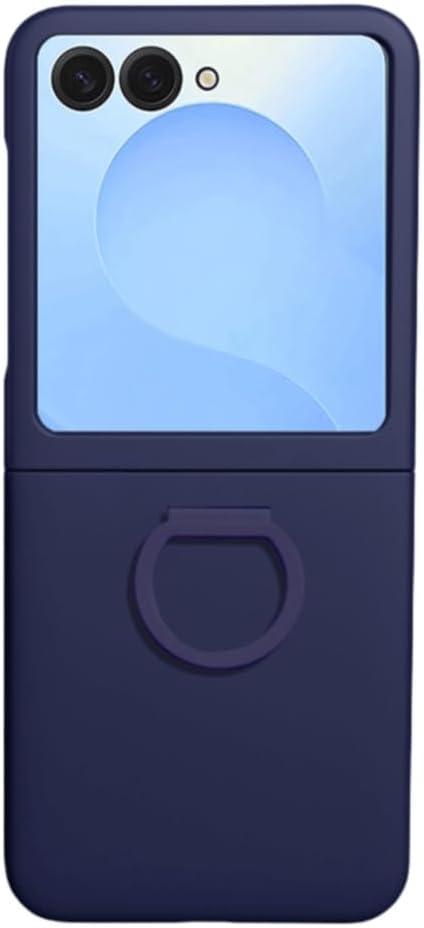 for Samsung Galaxy Z Flip 7 Case  Slim Hard PC Protective Cover with Built-in Ring Nonslip Grip, Slim, Comfortable Design Shockproof Protection Case for Galaxy Flip 7 Blue